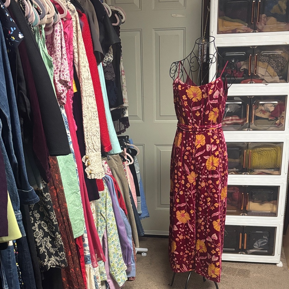 Floral Spaghetti Strap jumpsuit